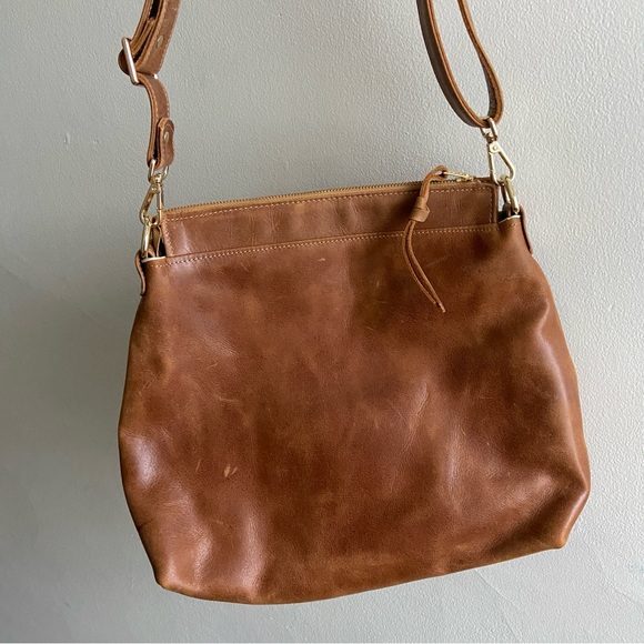 Forest Bags | Leather Shoulder Crossbody Hobo Bag - Picture 10 of 13